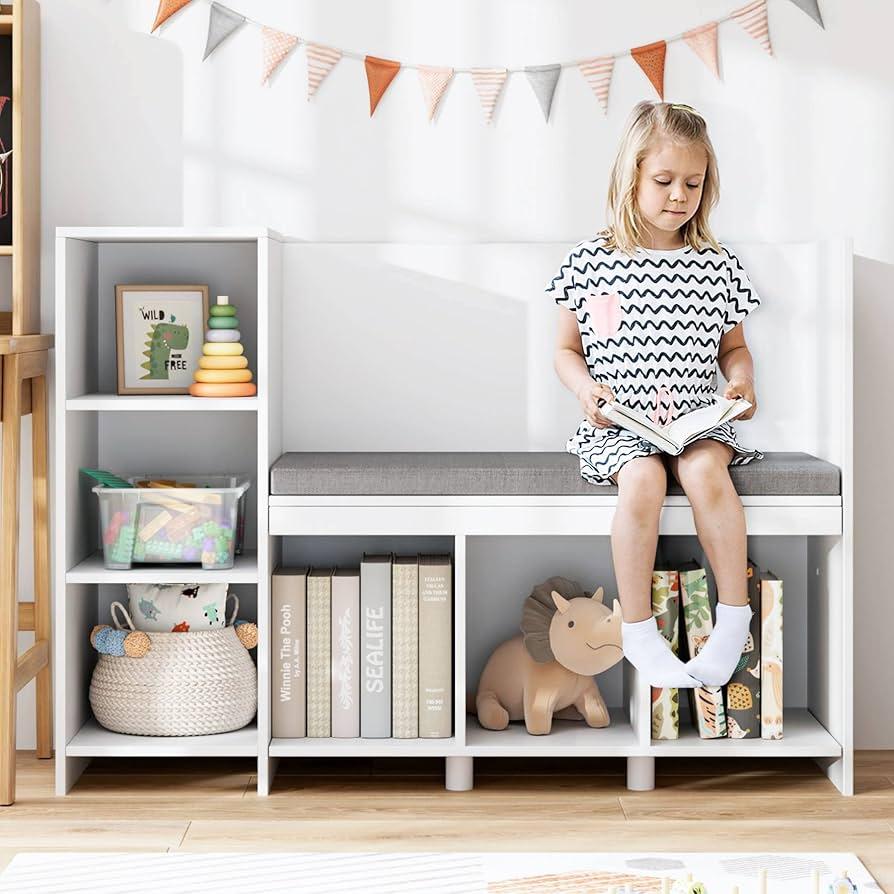 Adjustable bookshelf for growing story collections in your Nursery Nook