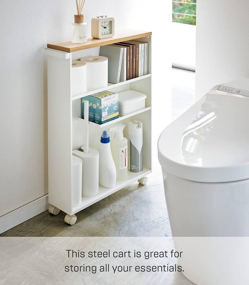 Incorporate ⁢a ⁢slim cart for extra storage in your narrow bathroom