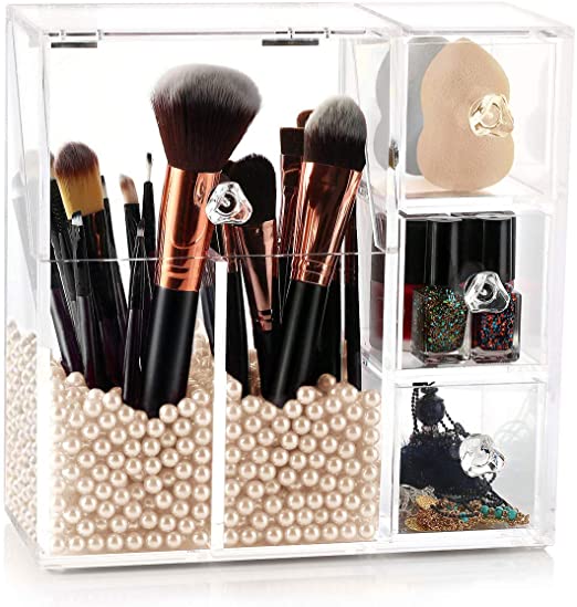 Amazon.com: HBlife Makeup Brush Holder, Acrylic Makeup Organizer .