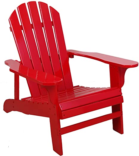 Amazon.com : Leigh Country Red Adirondack Chair for Patio, Deck or .