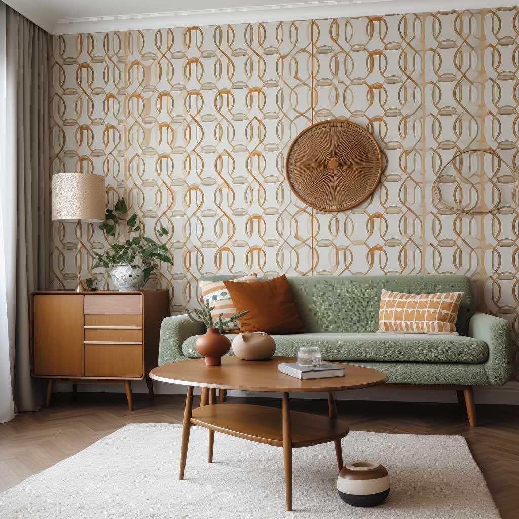 Retro Patterns Living Room: Infuse fun ‌with‌ geometric⁤ or floral prints