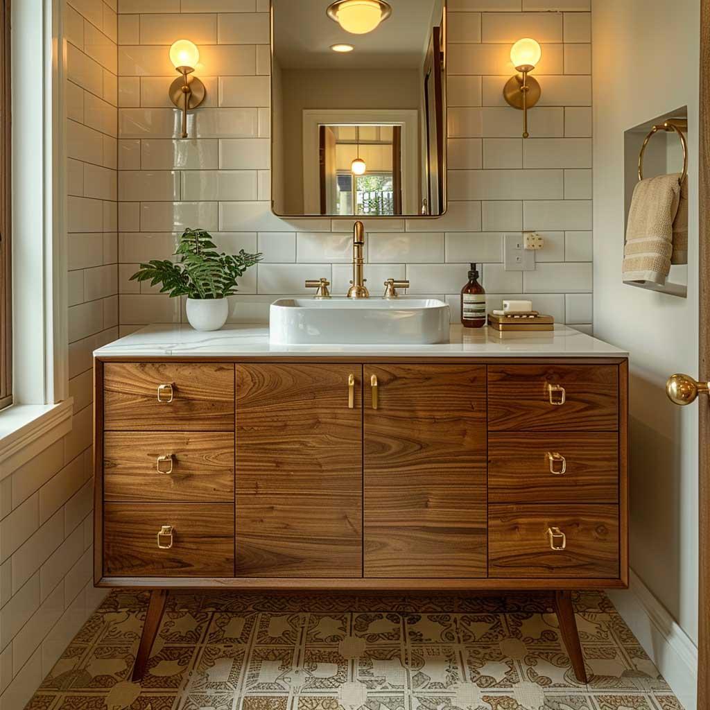 Mix vintage⁤ and modern⁣ fixtures for an eclectic bathroom charm