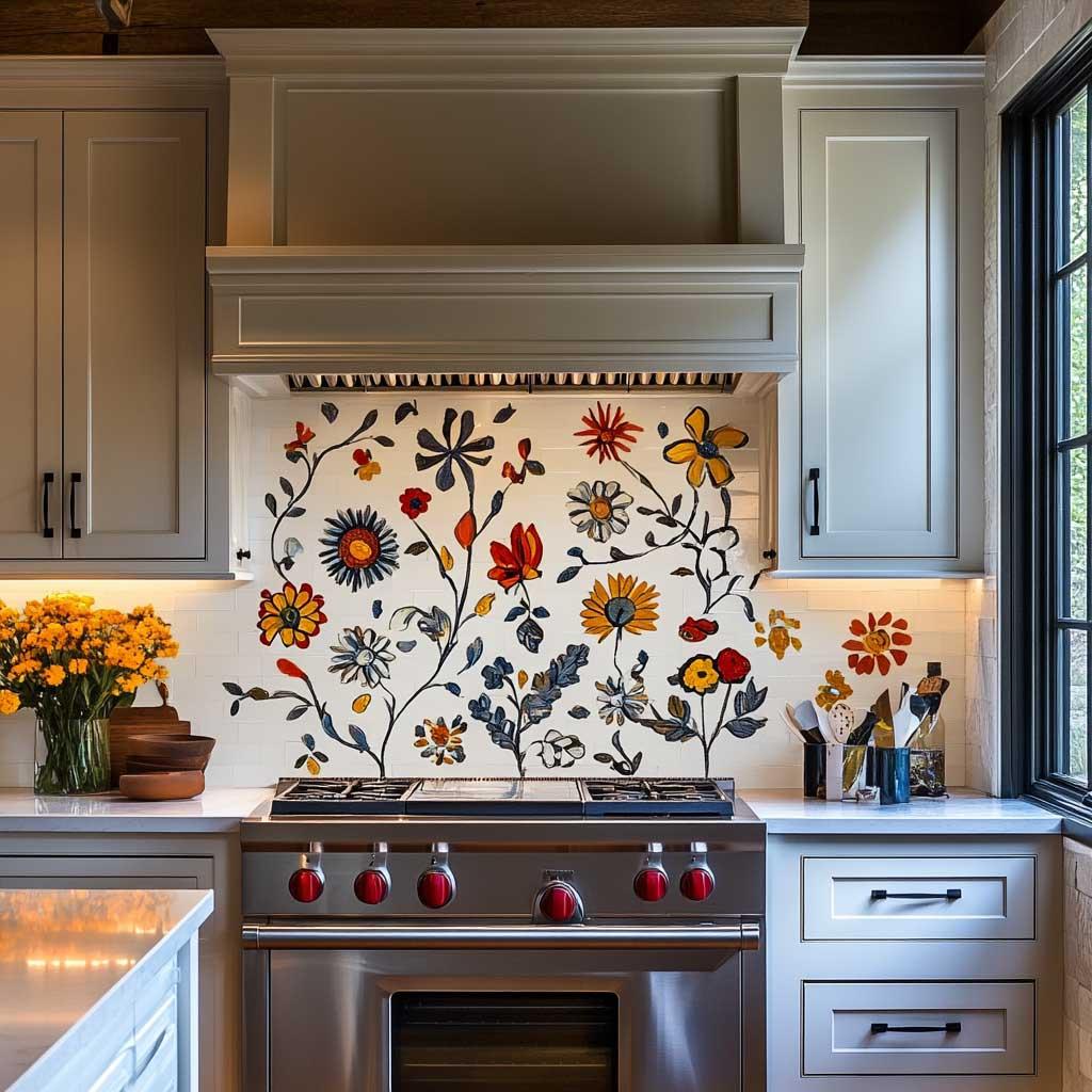 Creative backsplash designs are turning kitchens into artistic statements