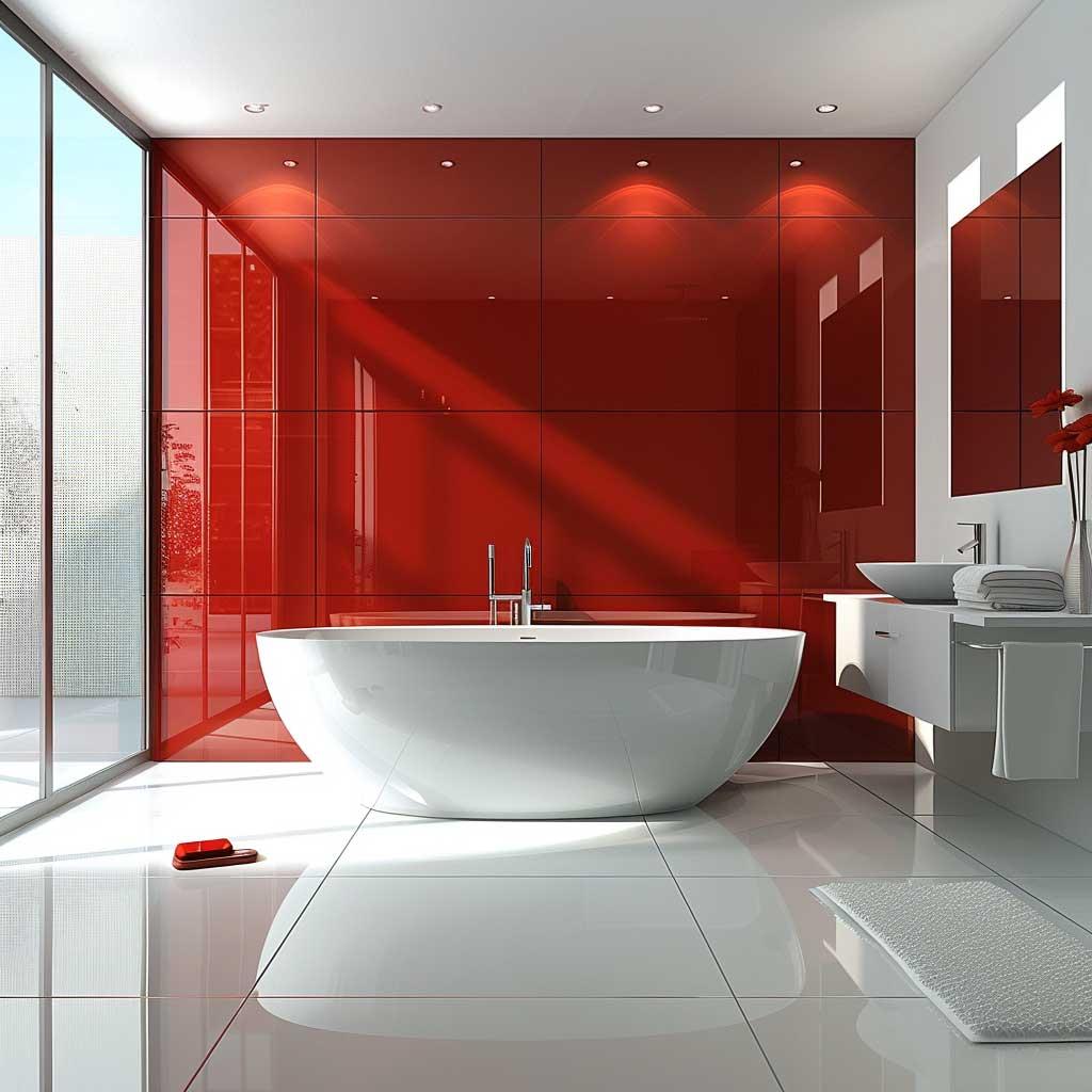 Bold bathroom colors create striking statements and energizing atmospheres