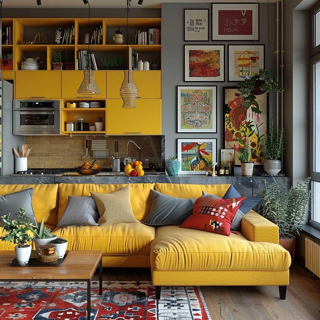 Choose multi-functional furniture to enhance space in your eclectic living room