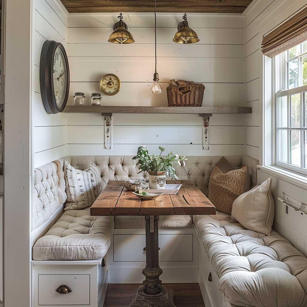 Create a cozy‌ reading​ nook with a small chair in⁢ your‌ Eat-In Kitchen