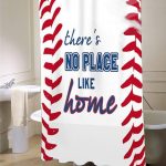Baseball Shower Curtain Sports Bathroom Decor Fabric Shower .