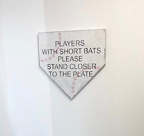 Amazon.com: 11 inch Funny Bathroom Baseball Sign Rustic Farmhouse .