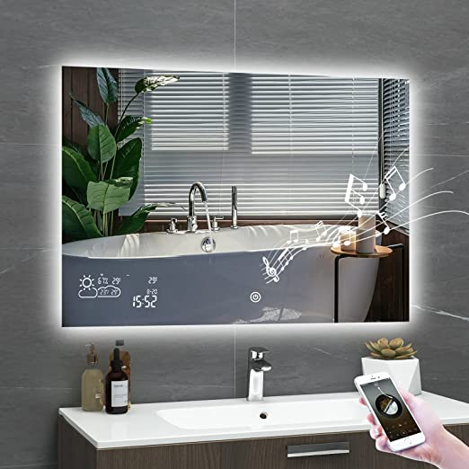 Boost ambiance with bathroom mirror
  lights