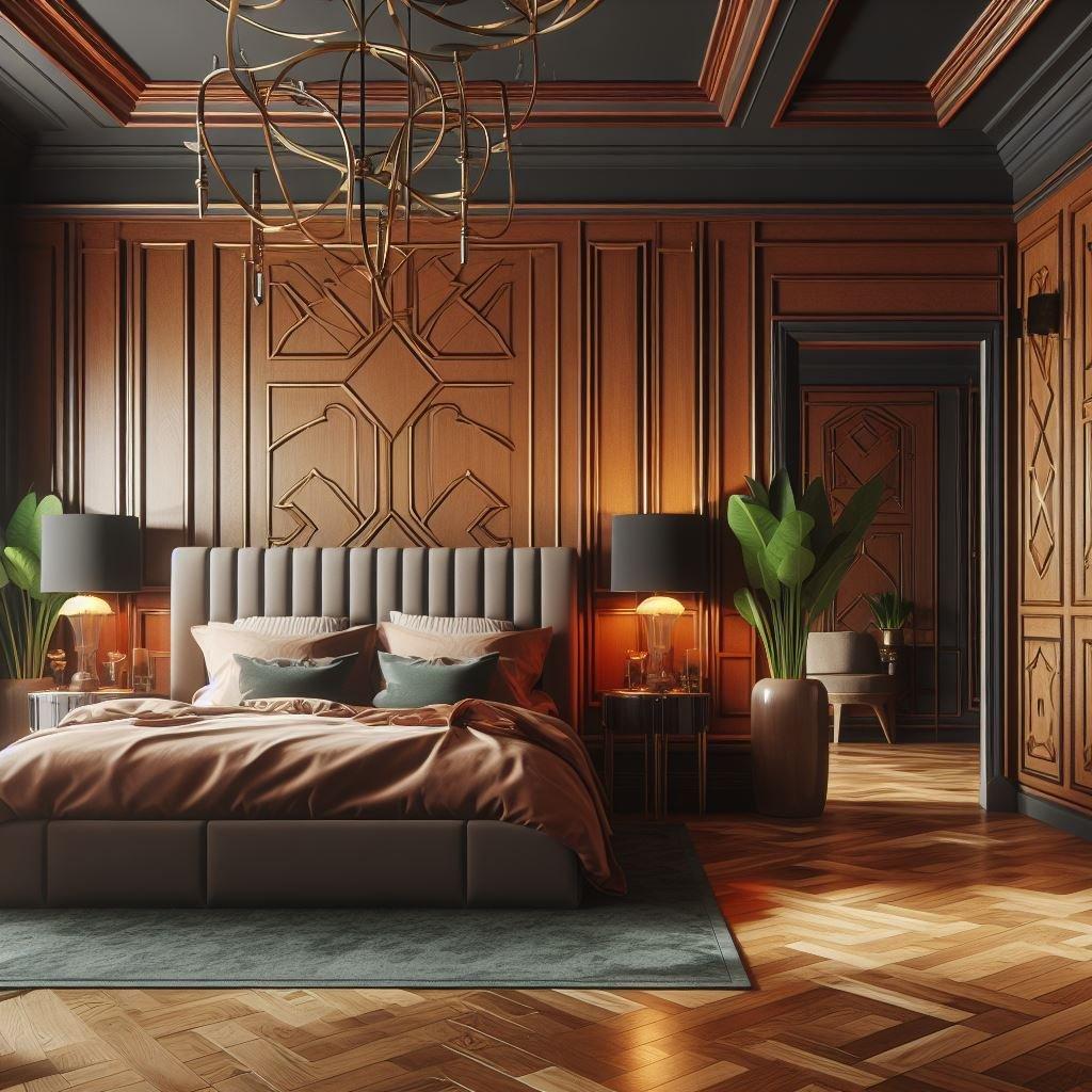 Art Deco bedroom: Embrace geometric patterns and rich colors ‍for elegance