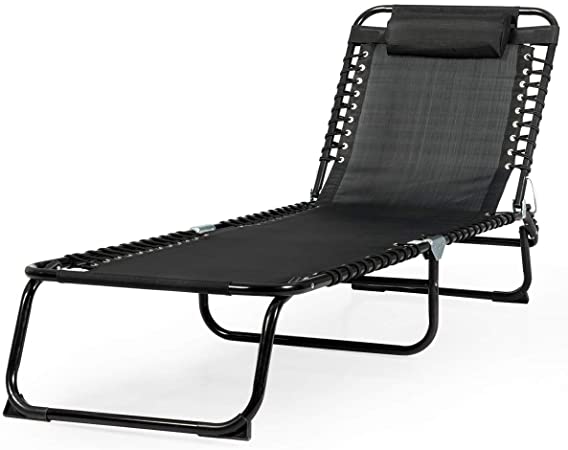 Amazon.com: Goplus Folding Chaise Lounge Chair Portable Reclining .