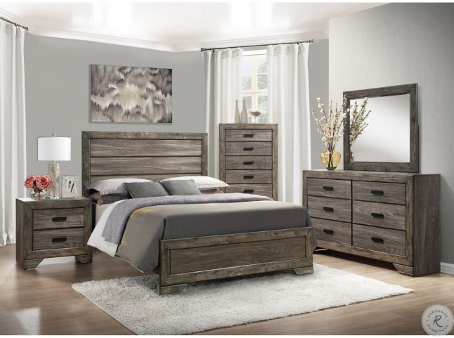 Grayson Grey Oak Panel Bedroom Set from Elements Furniture .