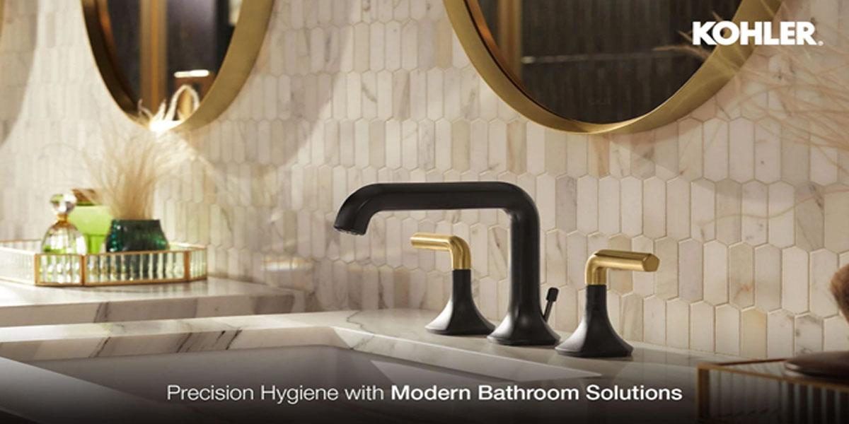 Statement faucets serve as eye-catching features in your eclectic bathroom