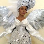 African American Christmas Angel Silver Sparkle by DivineAngelShop .