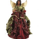 African American Angel Tree Topper - maroon lace – It's A Black .
