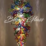 All the Colors on Parade Blown Glass Chandelier - Blown Glass .