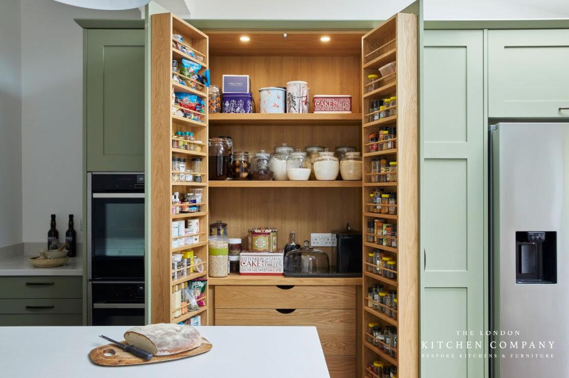 Smart storage solutions ensure every kitchen item has a designated space and purpose