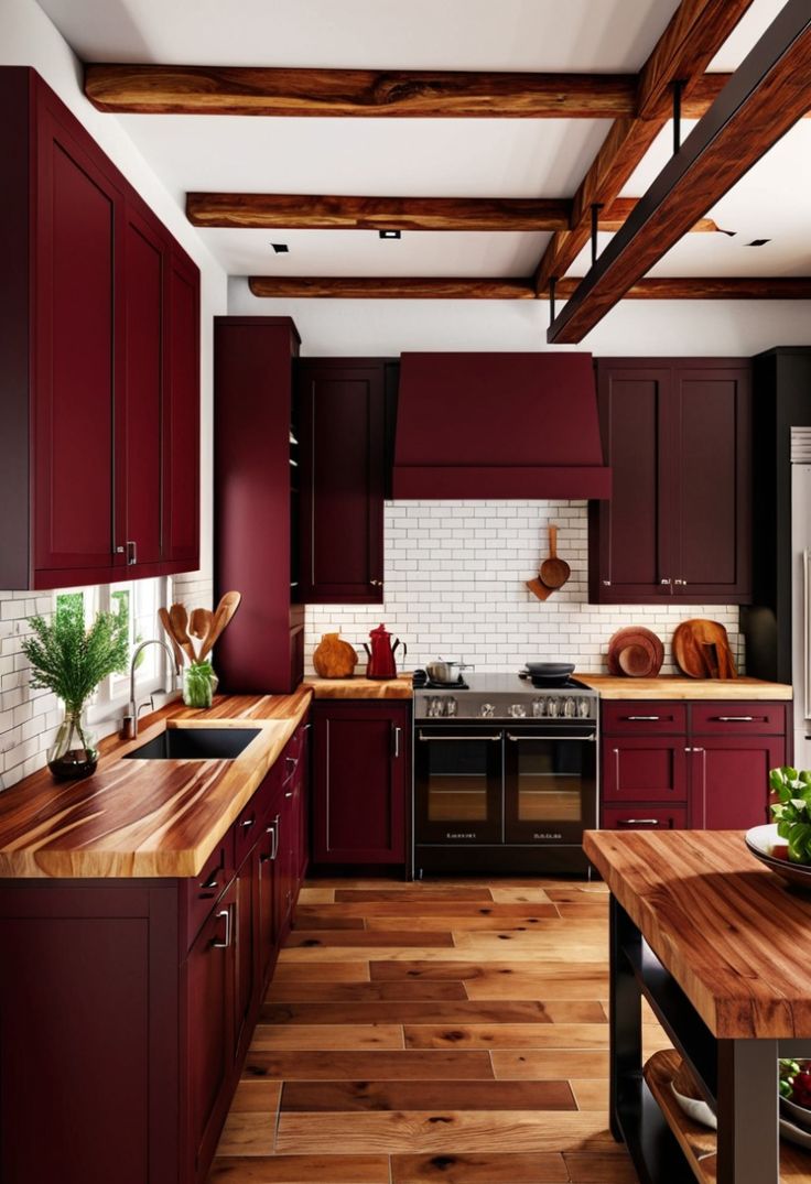 Elegant Ideas to Transform Your Burgundy Kitchen Oasis