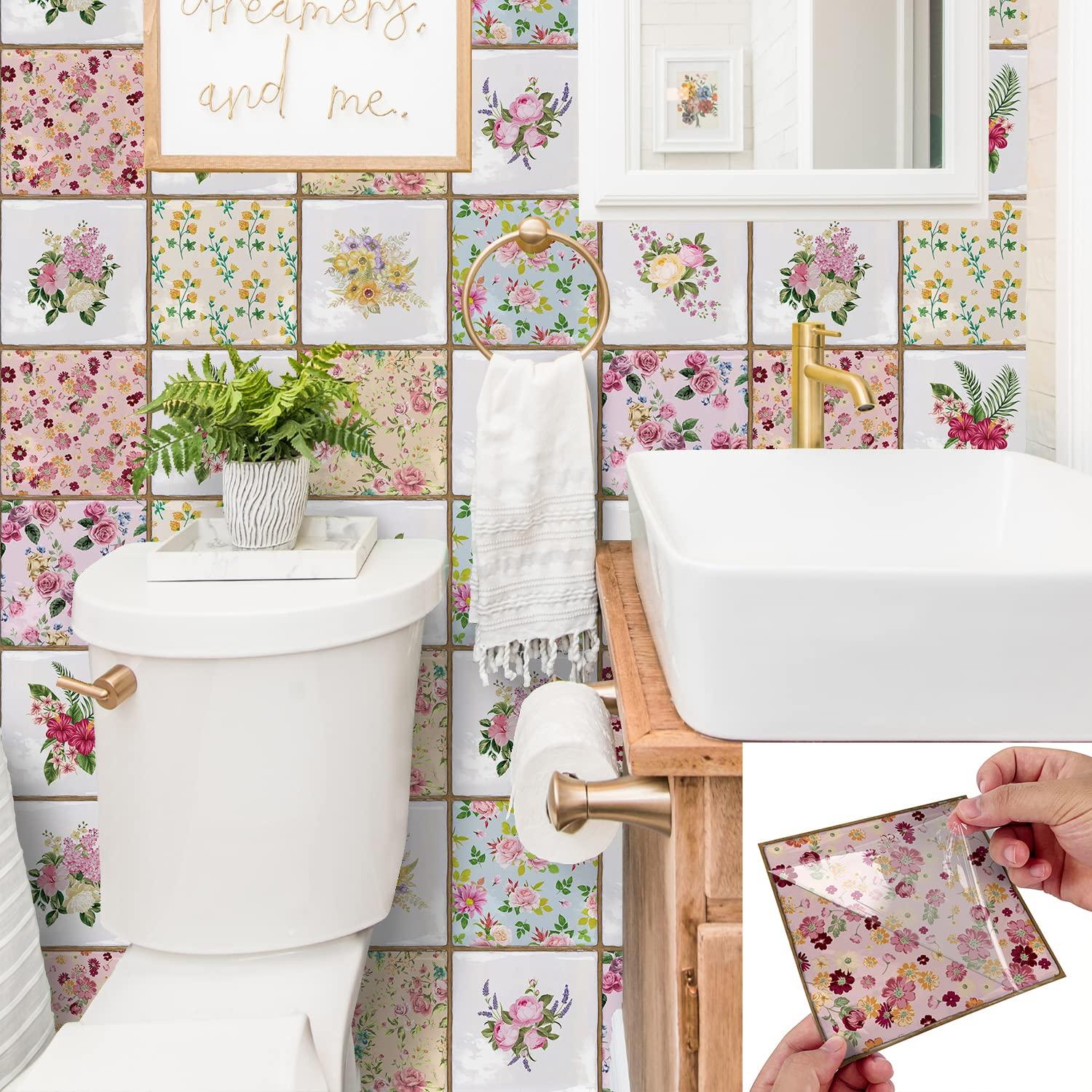 Use stick-on decals for⁢ quick decor updates in small bathrooms