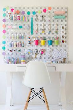 Set up a DIY craft station⁣ in your teen bedroom for artistic projects