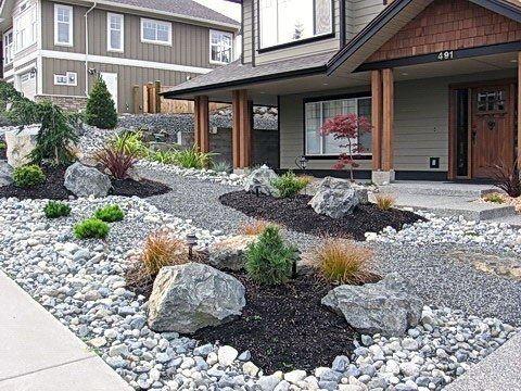 Add decorative⁤ rocks to your front yard landscaping⁣ for texture⁣ and visual⁣ interest