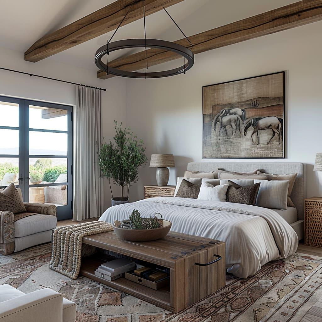 Modern Farmhouse Bedroom: Blend​ rustic elements with chic and contemporary designs