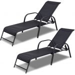 Costway Set of 2 Patio Lounge Chairs Sling Chaise Lounges Recliner .