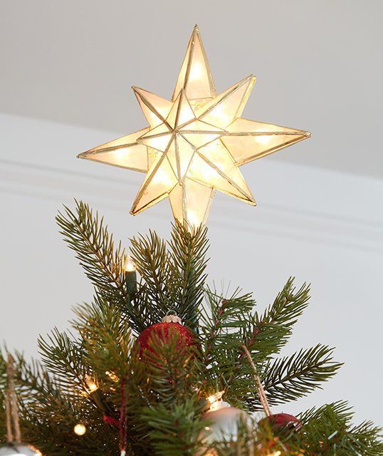 GE 10-in Star Off-White Christmas Tree Topper Lowes.com .
