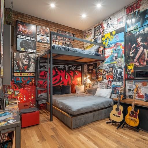 A trendy guitar or musical instrument can ‌inspire creativity in your teen girl bedroom