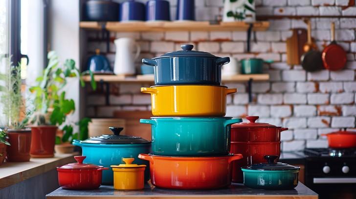 Colorful cookware:‍ Elevate your kitchens aesthetic by ​displaying lively ⁢pots and pans