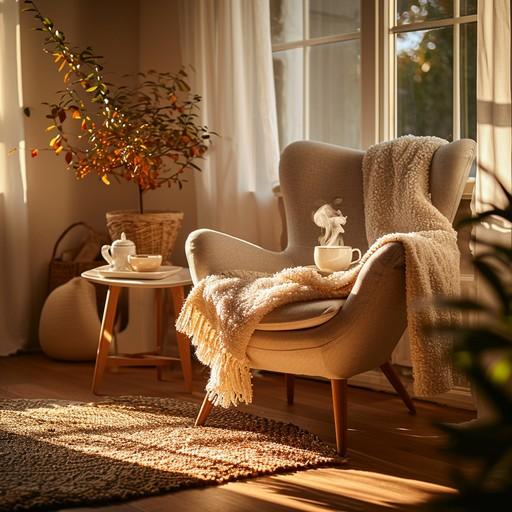 Create a cozy reading ​nook with an earthy armchair in your Earthy Living Room