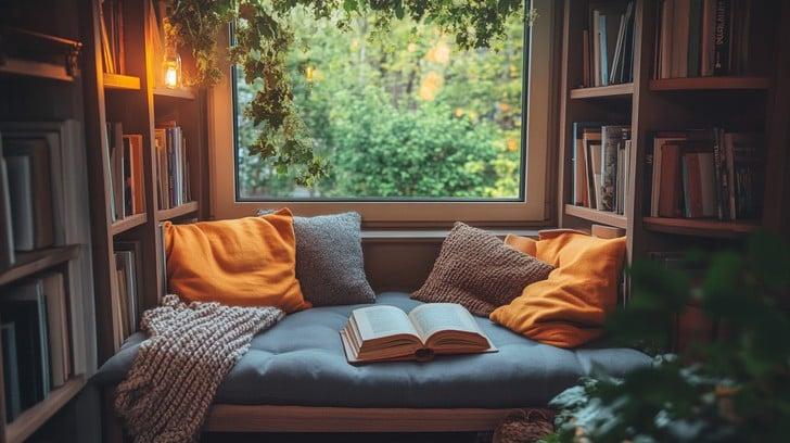 Designate a‌ reading corner with plush seating in your Living Room