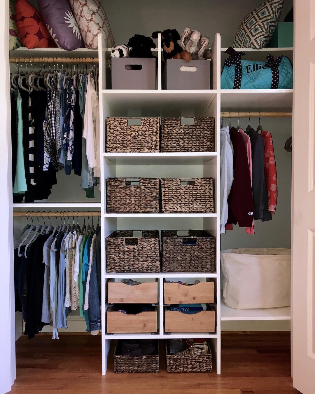 Use storage bins to ​keep the teen bedroom​ organized and clutter-free