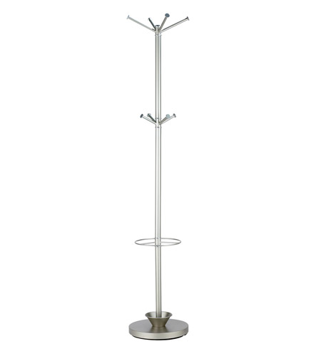 Adesso WK2048-22 Quatro 70 inch Champagne Steel Coat Rack .