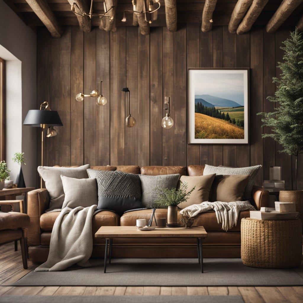 Add ‍rustic wood furniture for ⁤a cozy feel in your Earthy Living Room