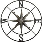 Amazon.com: Creative Co-op Decorative Round Metal Compass Wall .