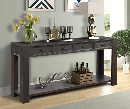 Amazon.com: Console Sofa Table for Living Room, WeYoung Wood .