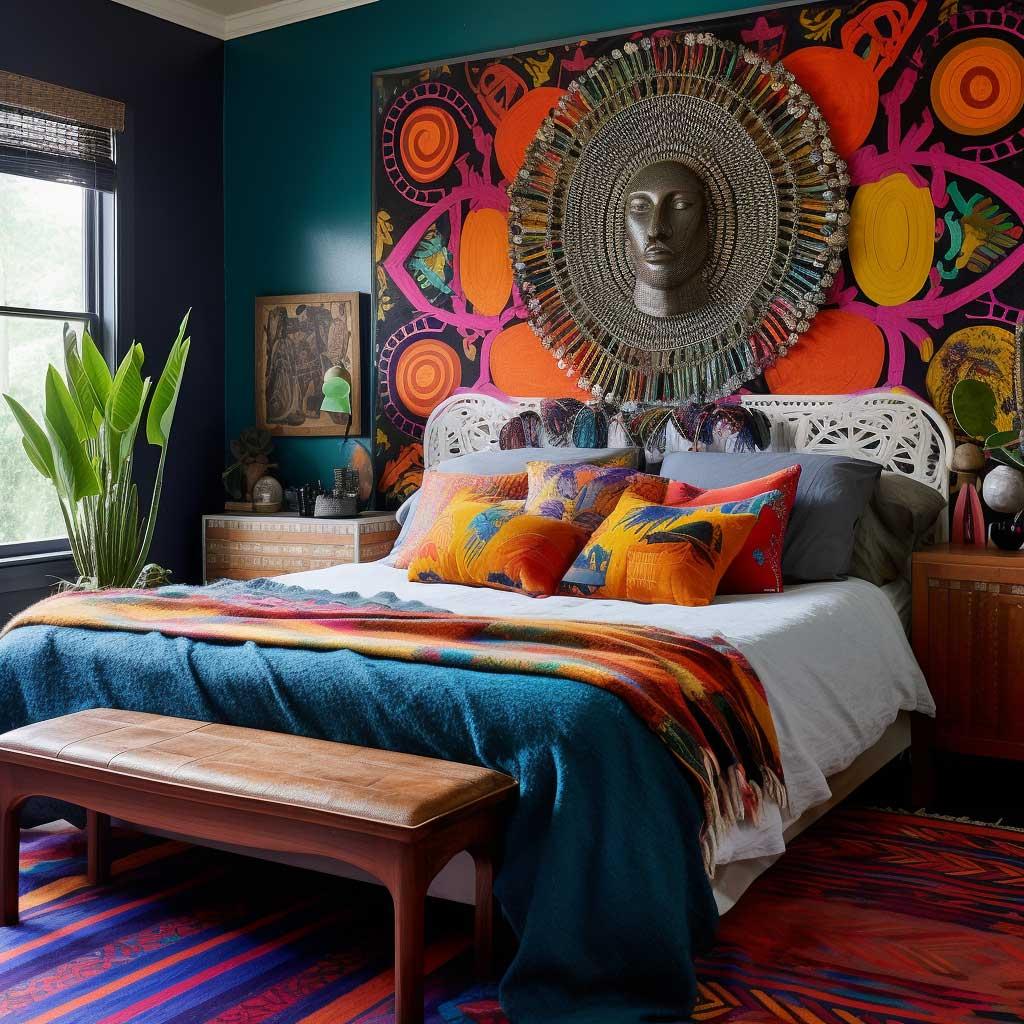 Artsy Bedroom: Showcase ⁣bold artwork and creative, unique elements