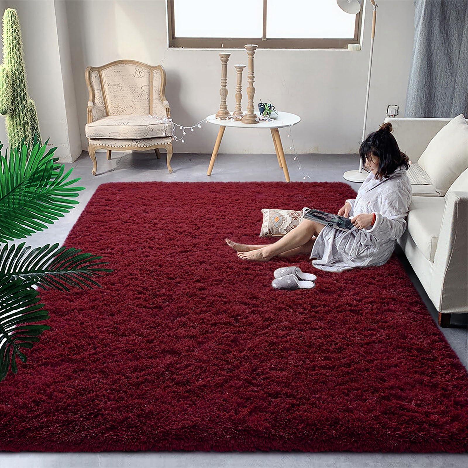 Select a vibrant rug to introduce texture and color into your Burgundy Kitchen