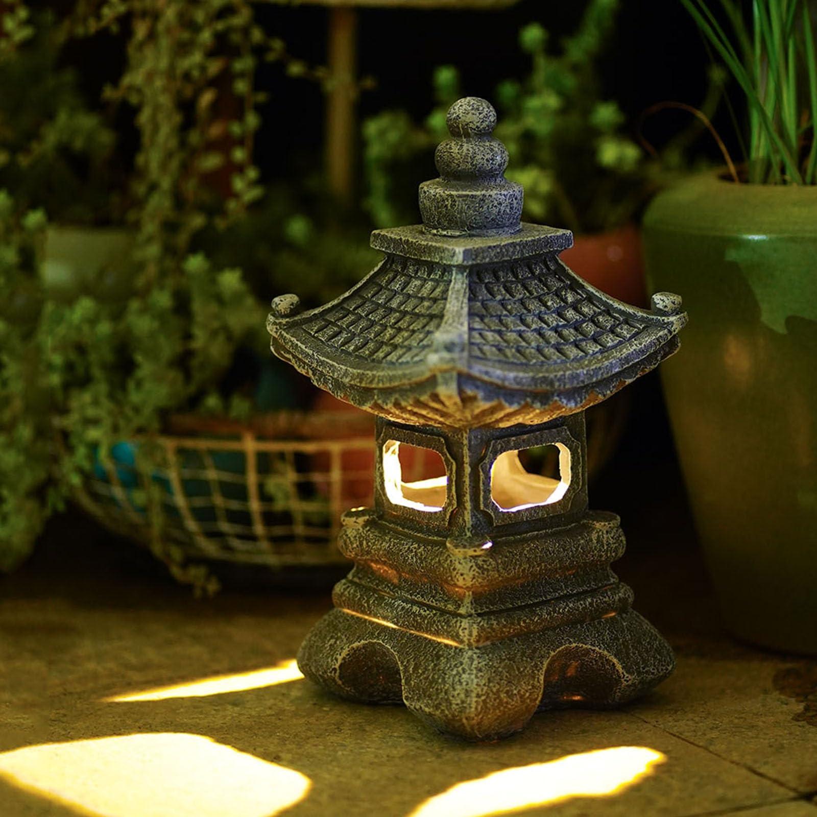 Stone lanterns gently illuminate pathways, guiding thoughts during quiet moments in the Zen Garden