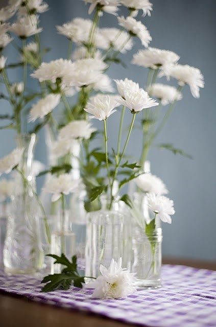 Use old perfume bottles as single-stem vases, cruets for two or .