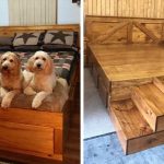 This Company Makes Custom Wooden Bed Frames With Built-In Pet Beds .