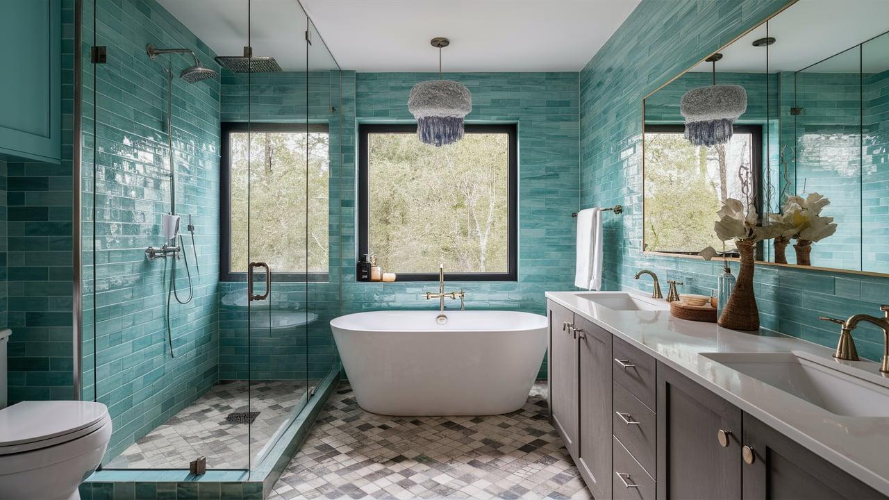 Bold⁤ color palettes transform your bathroom into a ⁢statement space