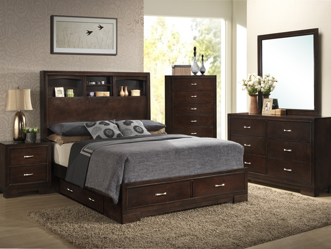 Dark Walnut Queen Bedroom Package - Bailey's Furnitu