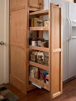 Install pull-out‍ pantry ​cabinets ⁢for‍ hidden‍ storage⁢ in your galley kitchen