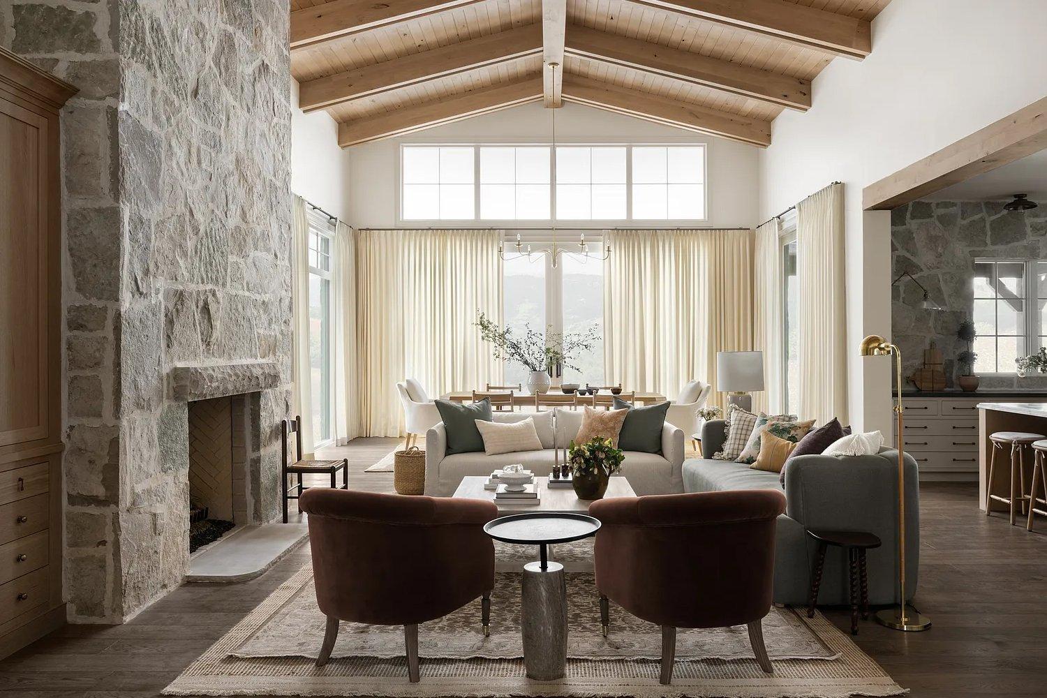 Integrate stone or slate accents to elevate your Earthy Living ​Room