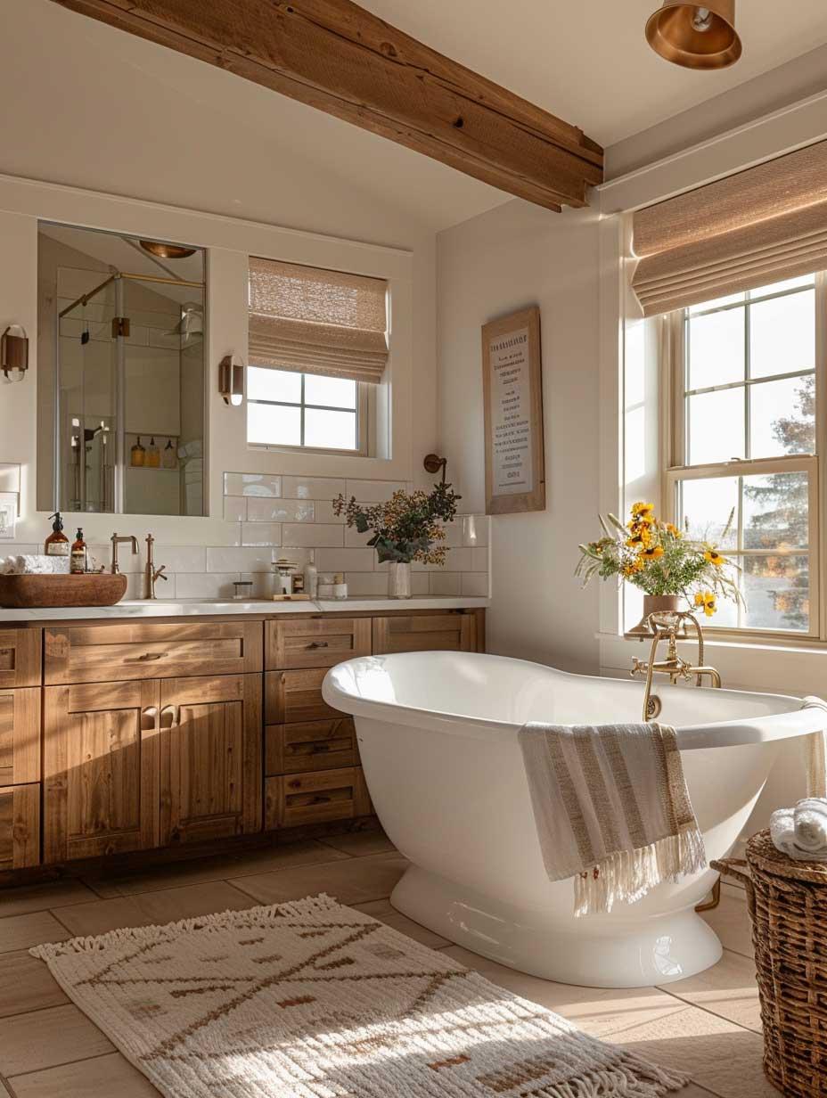 Handcrafted pottery for unique and rustic⁢ accents in farmhouse bathrooms