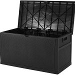 Amazon.com: Patiomore 120 Gallon Resin Wicker Patio Storage Box .