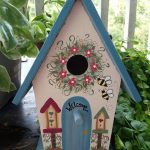 Painted Bird house/ Decorative Bird House/Indoor Bird House/Gift .