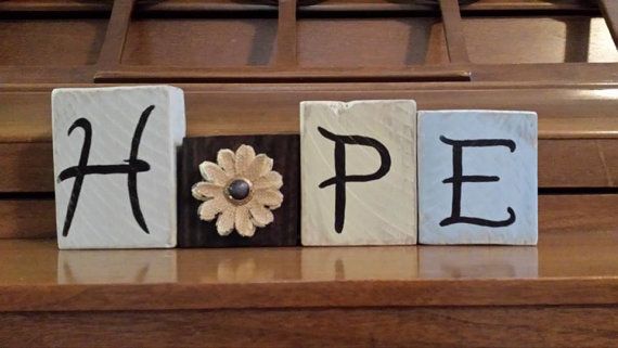 HOPE Decorative Block Letters Decorative Letter Blocks Wood | Etsy .